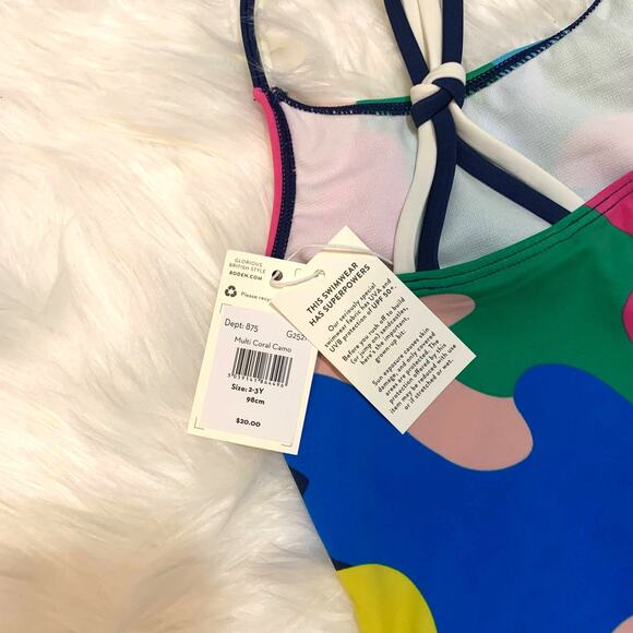 NWT Mini Boden Multicolor Camo Tankini Top - Picture 5 of 5